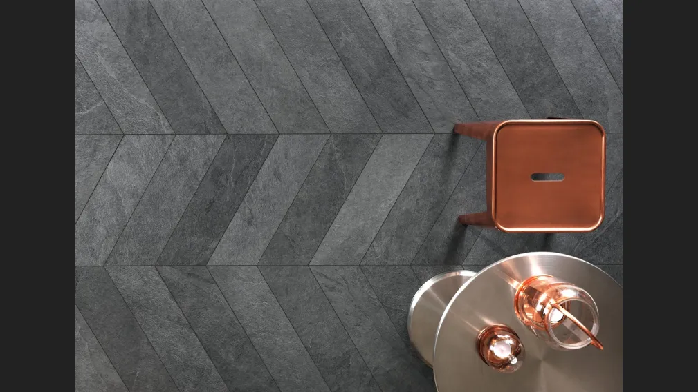 Piastrelle Waterfall Gray Chevron di Lea Ceramiche