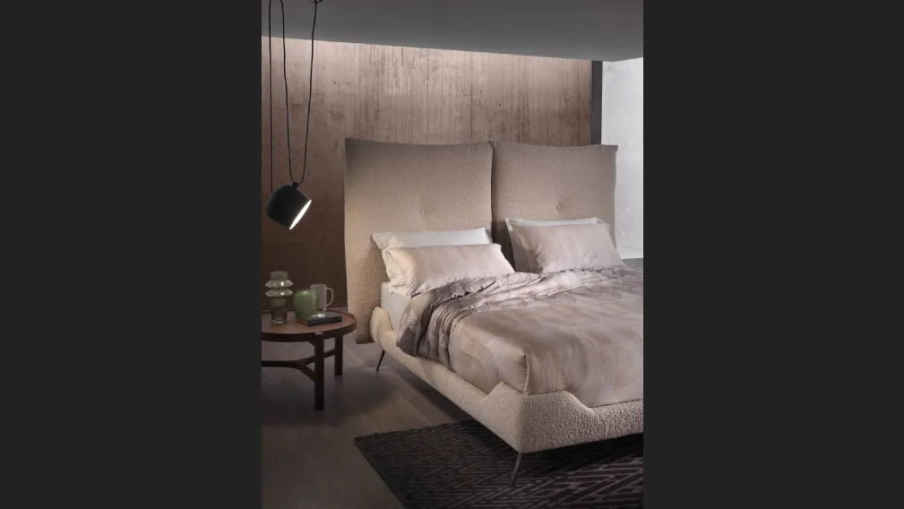 Letto in tessuto con testiera Designer Lift di Altrenotti