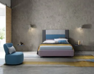 Letto singolo con testiera modulare Ground di Le Comfort