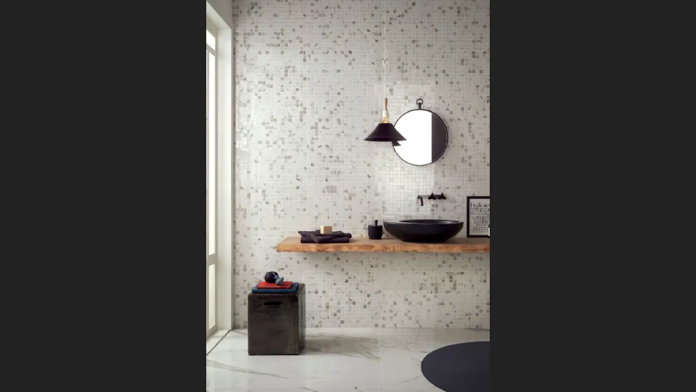 Piastrelle Dreaming Calacattashine a mosaico di Lea Ceramiche