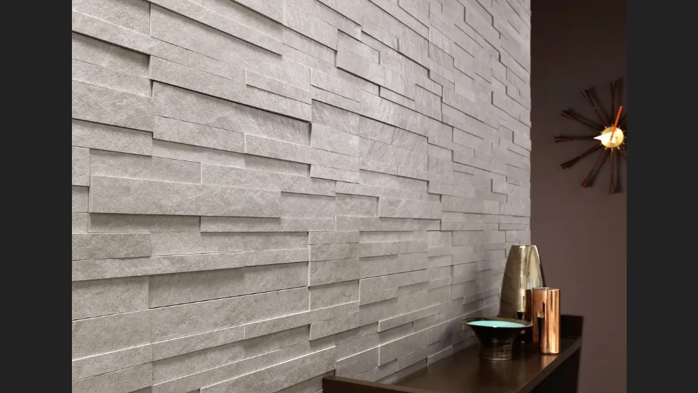 Piastrelle Waterfall Ivory Flow 3D di Lea Ceramiche