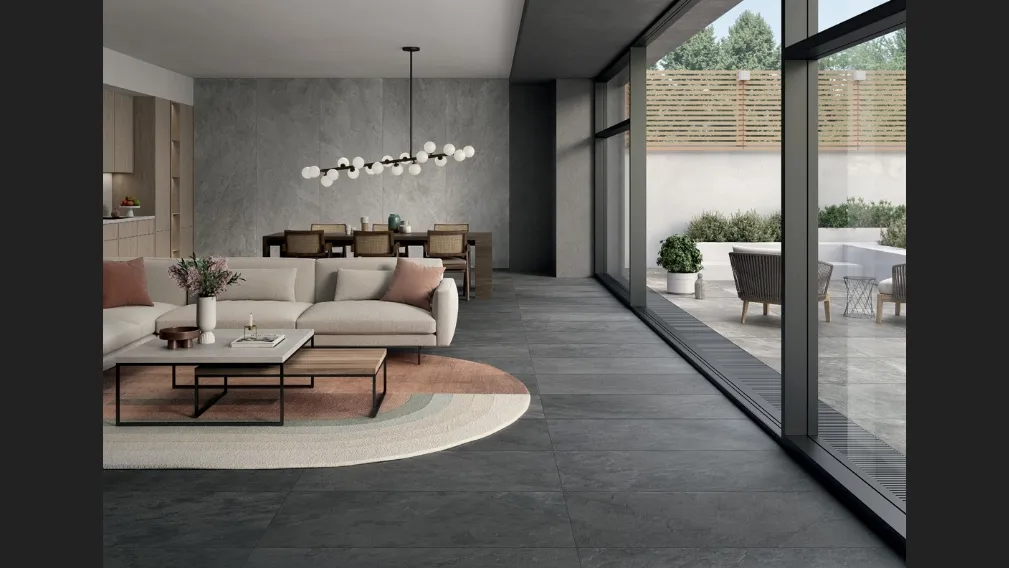 Piastrelle Waterfall Silver Flow e Gray di Lea Ceramiche